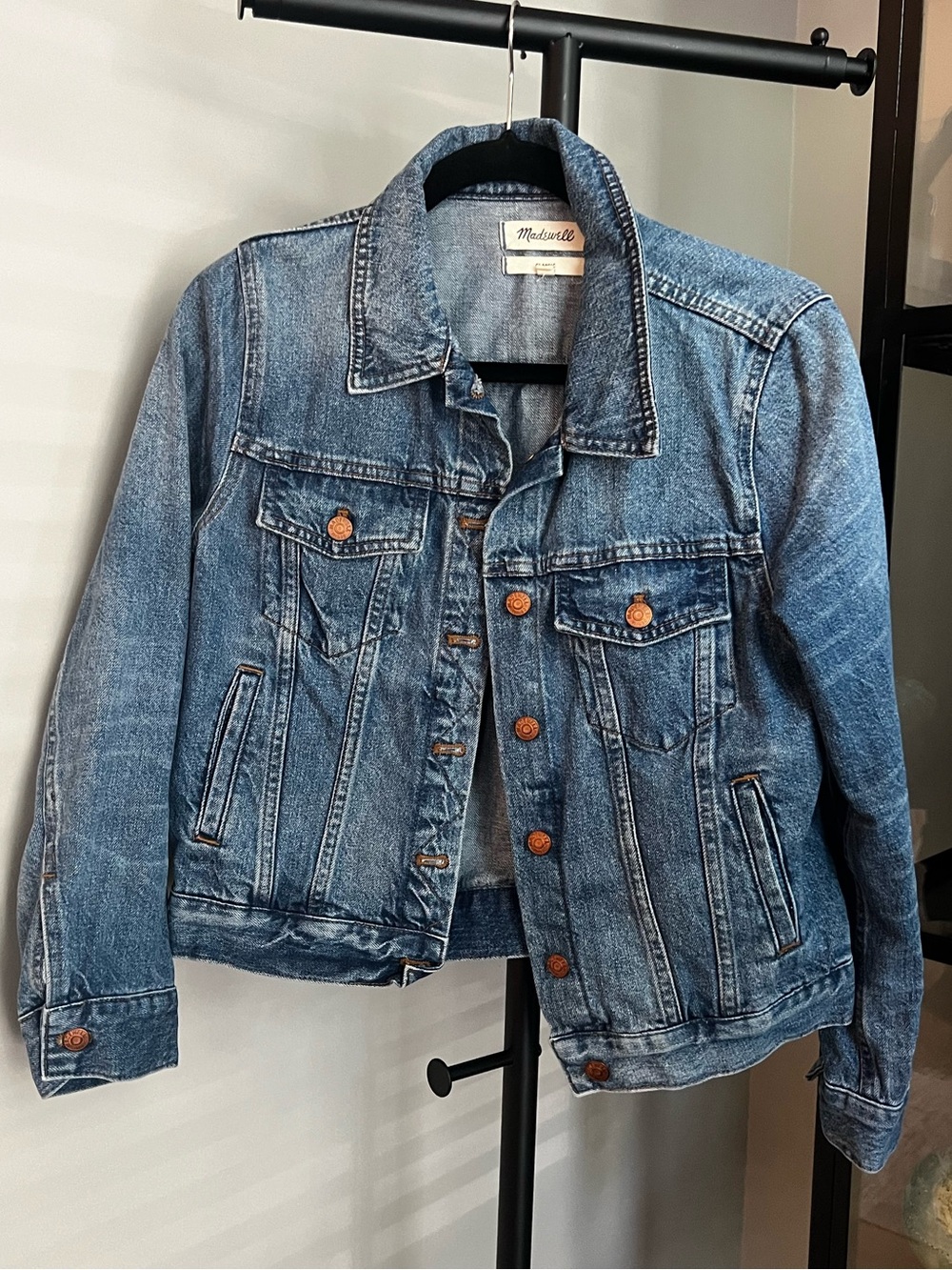 Madewell Boys/Girls Medium Blue Denim Jacket with Copper Buttons